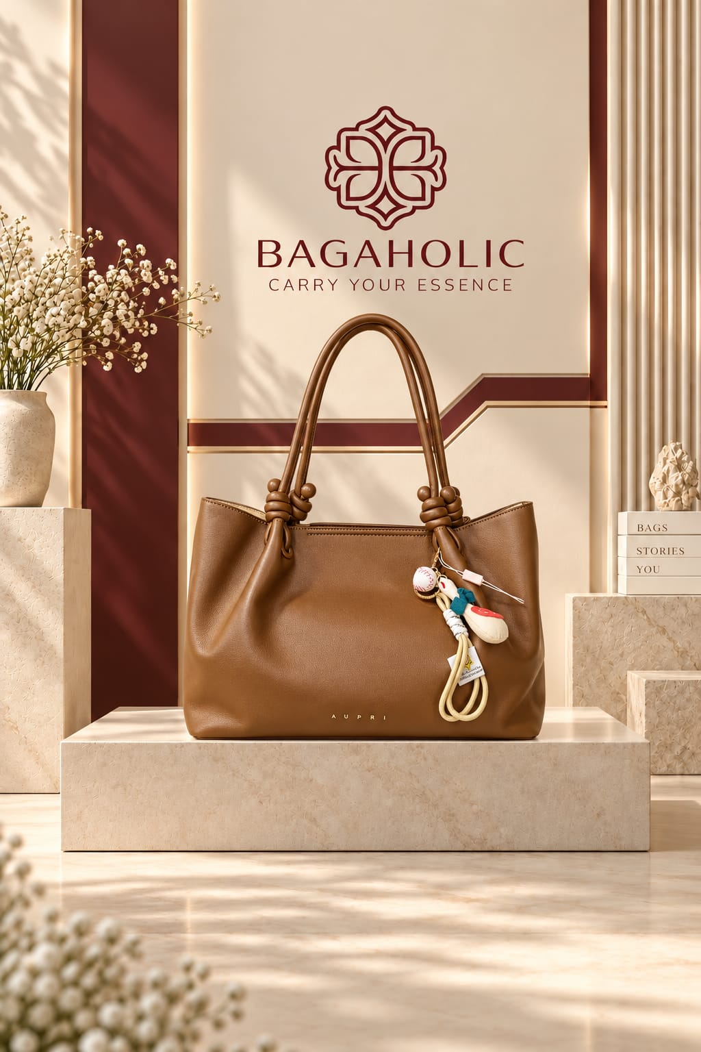 Women’s Pleated Ring Handle Cloud Handbag