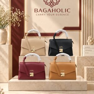 Platinum Style Solid Color Shoulder Fashion Handbag
